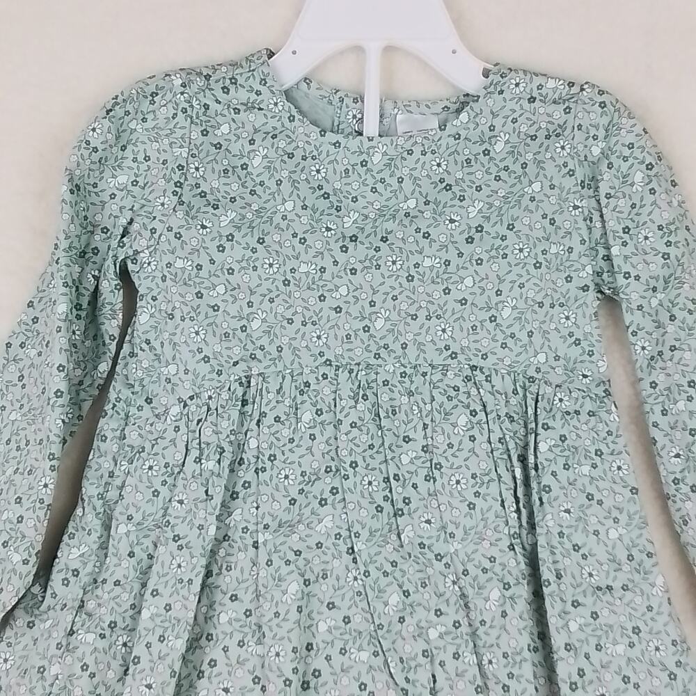 Carters Baby Set 24mo Green Pink Dress Leggings Layette Cotton Floral Print - Picture 6 of 15